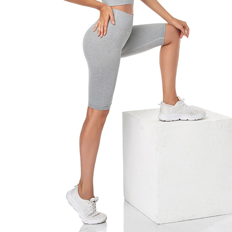 Short de Fitness Seamless - Taille Haute – Effet Sculptant