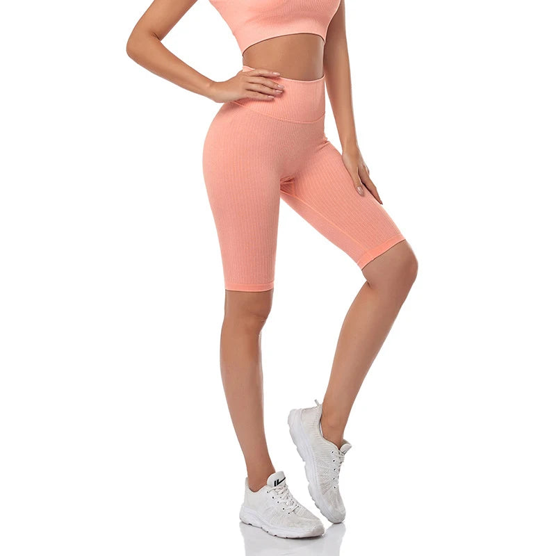 Short de Fitness Seamless - Taille Haute – Effet Sculptant