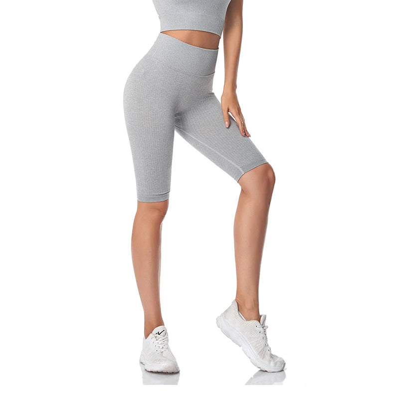 Short de Fitness Seamless - Taille Haute – Effet Sculptant