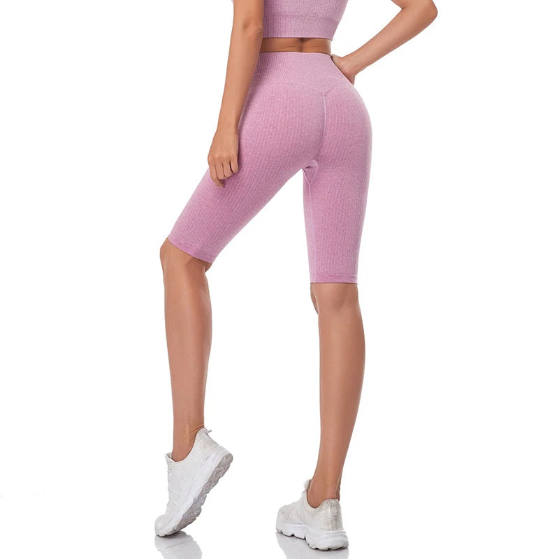Short de Fitness Seamless - Taille Haute – Effet Sculptant