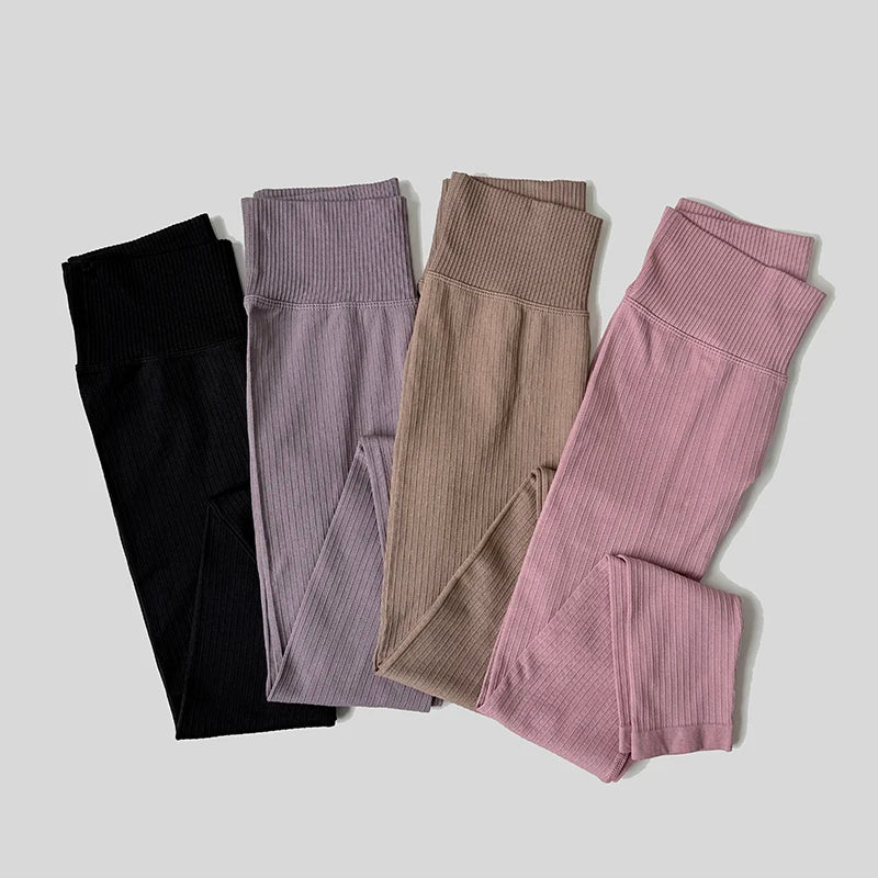 Leggings de Fitness Seamless Taille Haute – Maintien & Galbe