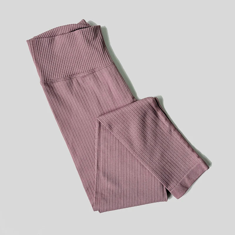 Leggings de Fitness Seamless Taille Haute – Maintien & Galbe